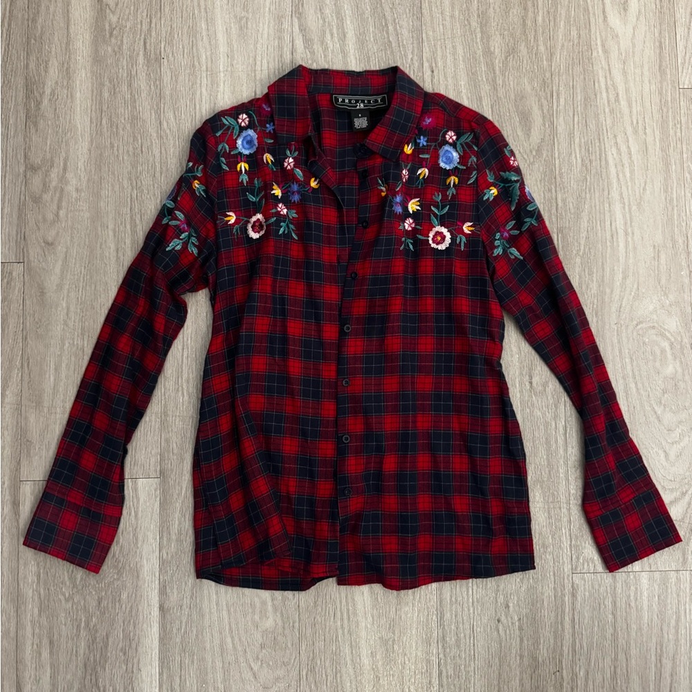 3/$15 project 28 floral flannel